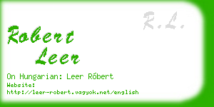 robert leer business card
